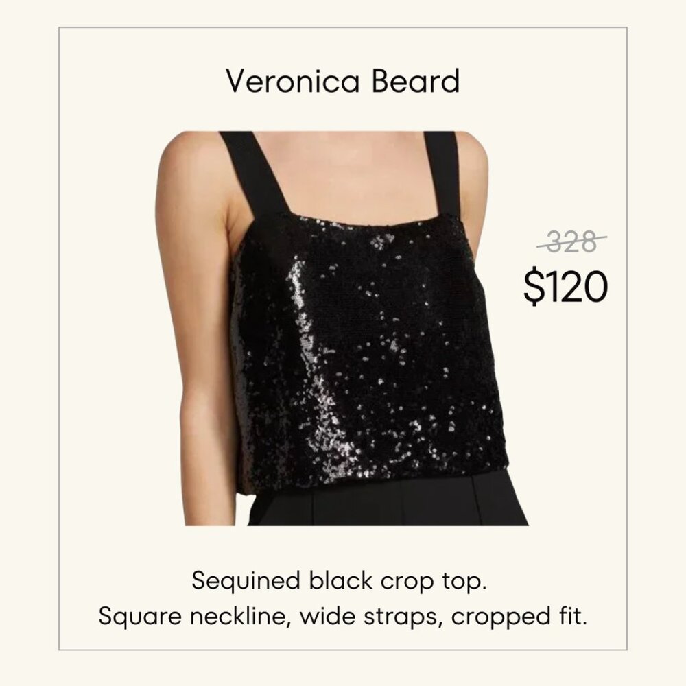 VERONICA BEARD Adi Sequin Crop Camisole